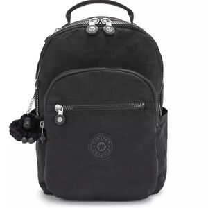 KiPLiNG SEOUL SMALL TABLET BACKPACK black noir silver